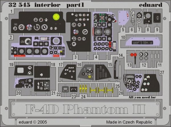 Eduard 32545 F-4D interior 1/32 Tamiya