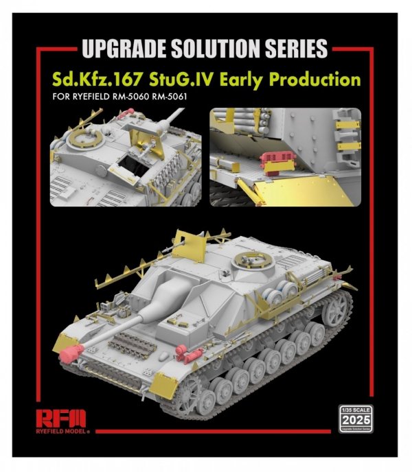 Rye Field Model 2025 Upgrade set for 5060&amp;5061 StuG.IV Early Production 1/35