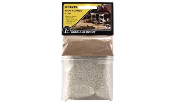 Woodland Scenics WC1287 Gravel Gray Coarse - żwir gruby szary