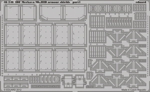 Eduard 36246 IDF Merkava Mk. IIID armour shields 1/35 Meng