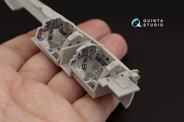 Quinta Studio QD48197 F-5F Tiger II 3D-Printed &amp; coloured Interior on decal paper (for AFV Club ) 1/48