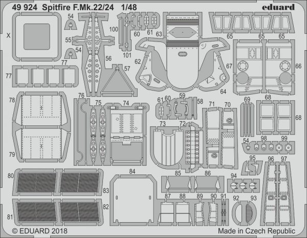 Eduard 49924 Spitfire F. Mk.22/24  AIRFIX 1/48