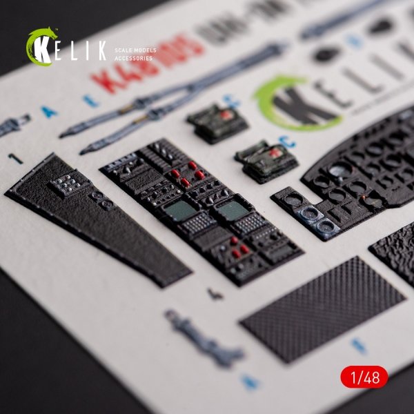 KELIK K48105 UH-1N &quot;Twin Huey&quot; - interior 3D decals for Zimi Model/KittyHawk kit 1/48