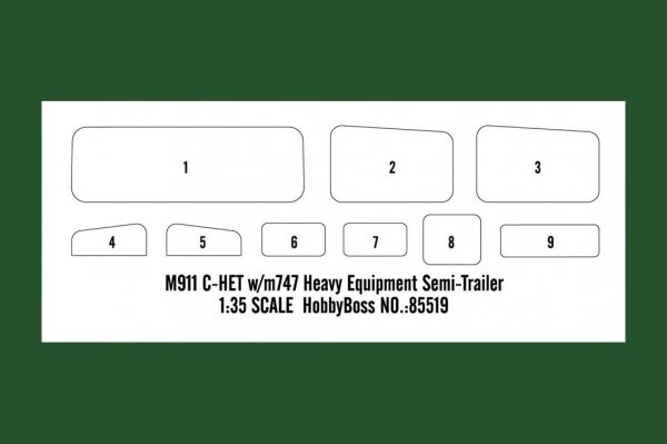 Hobby Boss 85519 M911 C-HET w/m747 Heavy Equipment Semi-Trailer (1:35)