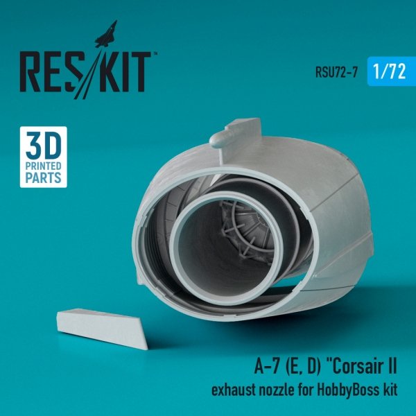 RESKIT RSU72-0007 A-7 (E,D) &quot;CORSAIR II EXHAUST NOZZLE FOR HOBBYBOSS KIT (3D PRINTED) 1/72