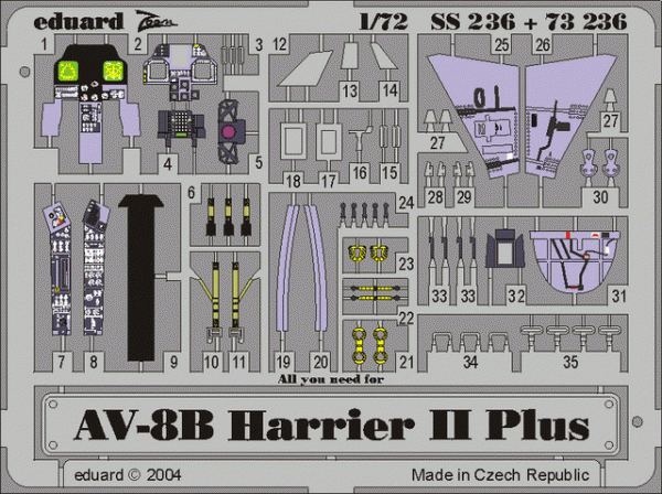 Eduard 73236 AV-8B Plus 1/72 HASEGAWA