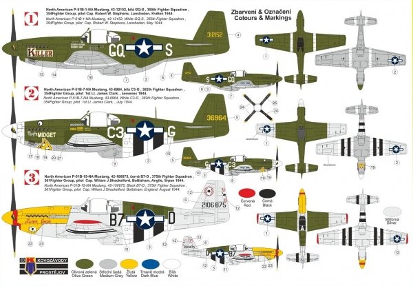 Kovozavody Prostejov KPM0247 P-51B „Mustang“ Malcolm“ 1/72