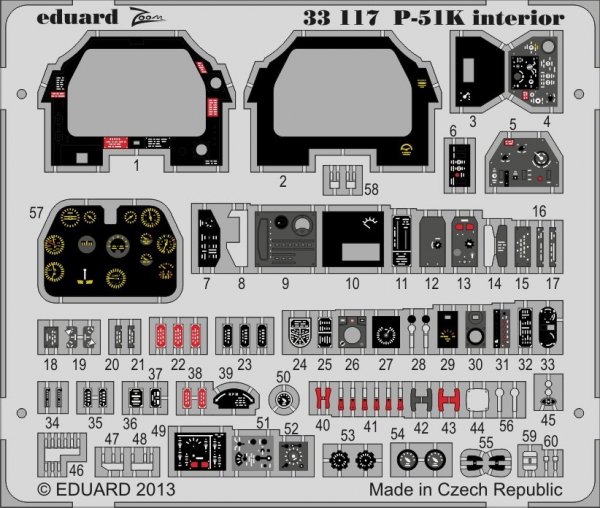Eduard 33117 P-51K interior S. A. 1/32 Tamiya
