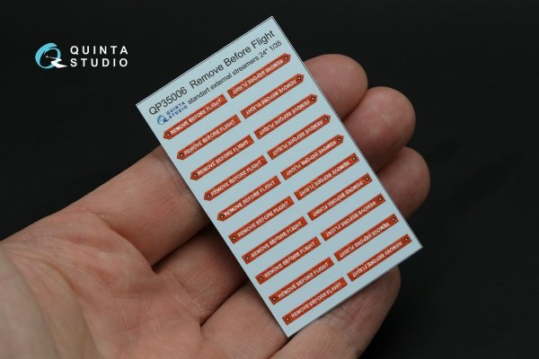 Quinta Studio QP35006 Remove Before Flight standart external streamer 24, 20 Pcs 1/35