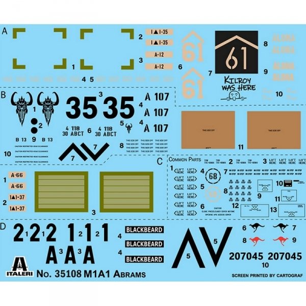 Italeri 35108 M1A1 Abrams - WAR THUNDER 1/35