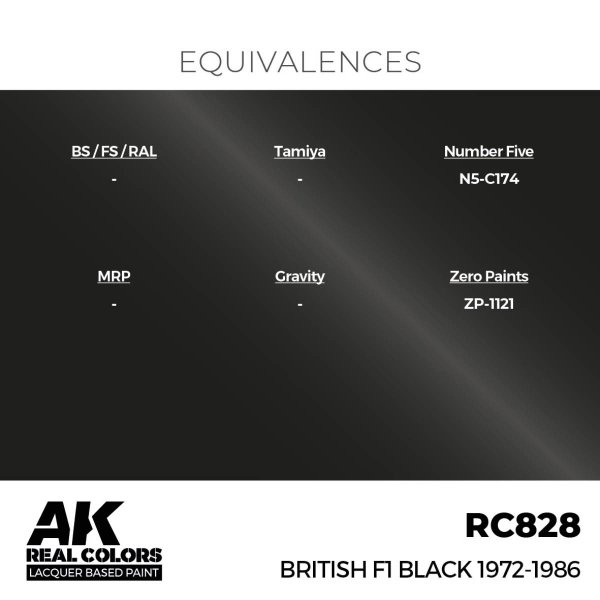 AK Interactive RC828 British F1 Black 1972-1986 17 ml