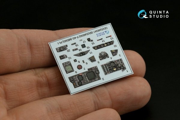 Quinta Studio QDS-48341 F-4G early 3D-Printed &amp; coloured Interior on decal paper (Meng) (Small version) 1/48