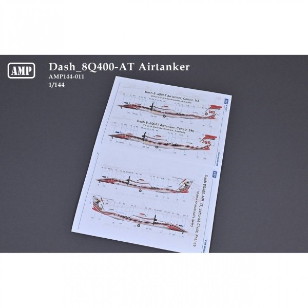 AMP 144011 Dash 8Q400-AT Airtanker - Canadian Short Range Commuter Airliner 1/144