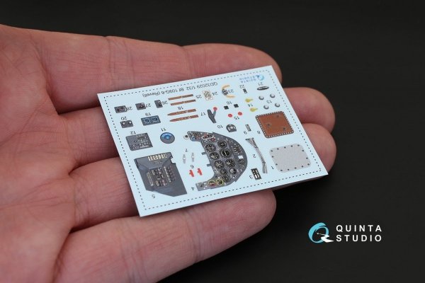 Quinta Studio QD32029 Bf 109G-6 3D-Printed &amp; coloured Interior on decal paper (for Revell kit) 1/32