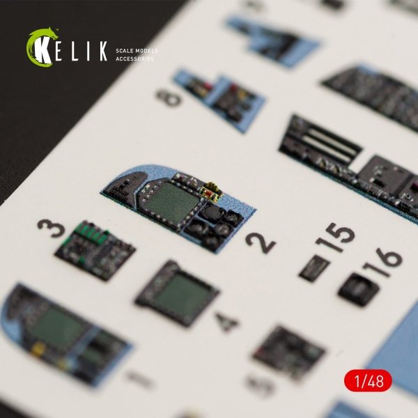 KELIK K48028 F/A-18A &quot;HORNET&quot; INTERIOR 3D DECALS FOR KINETIC KIT 1/48