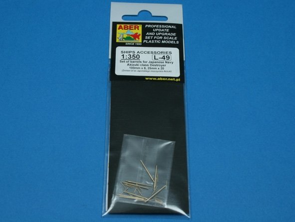 Aber 350L-49 Set of barrels 100mm x 8; 25mm x 20 for Japan Navy Akizuki class Destroyer (1:350)