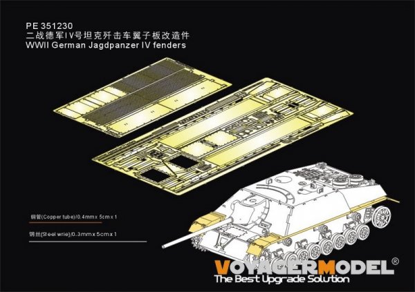 Voyager Model PE351230 WWII German Jagdpanzer IV fenders For Border BT-016 1/35