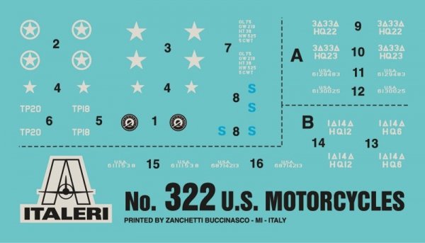 Italeri 0322 U.S. MOTORCYCLES (1:35)