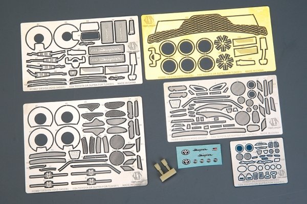 Hobby Design HD02-0402 Toyota GR Supra Detail-up Set (PE + Metal Parts + Resin + Metal Logo) 1/24