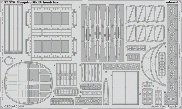 Eduard 32376 Mosquito Mk. IV bomb bay 1/32 HK MODELS