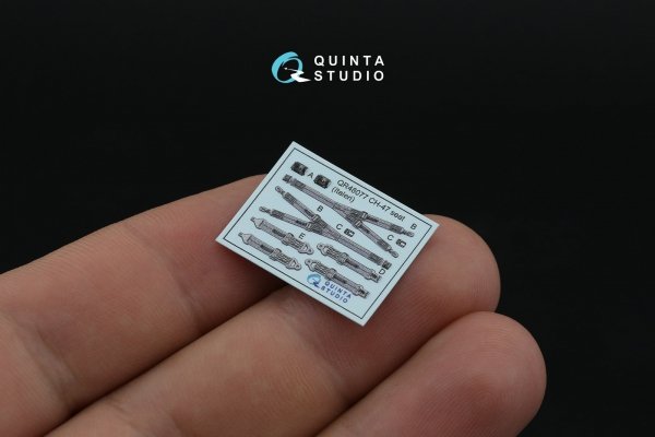 Quinta Studio QD48506 CH-47A 3D-Printed coloured Interior on decal paper (Italeri) 1/48