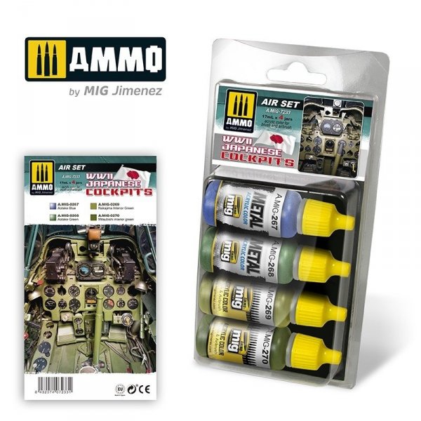 AMMO of Mig Jimenez 7233 WWII JAPANESE COCKPITS SET 4x17ml