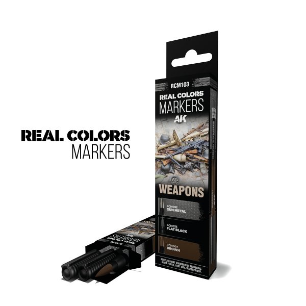 AK Interactive RCM103 WEAPONS – RC MARKERS SET RCM032 RCM033 RCM007