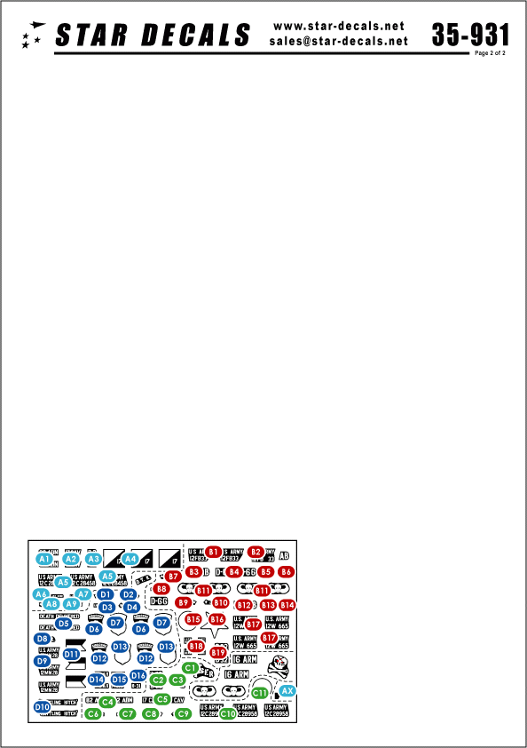 Star Decals 35-931 US Paras in Vietnam 1/35