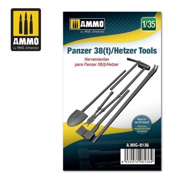 Ammo of Mig 8136 Panzer 38(t)/Hetzer Tools 1/35