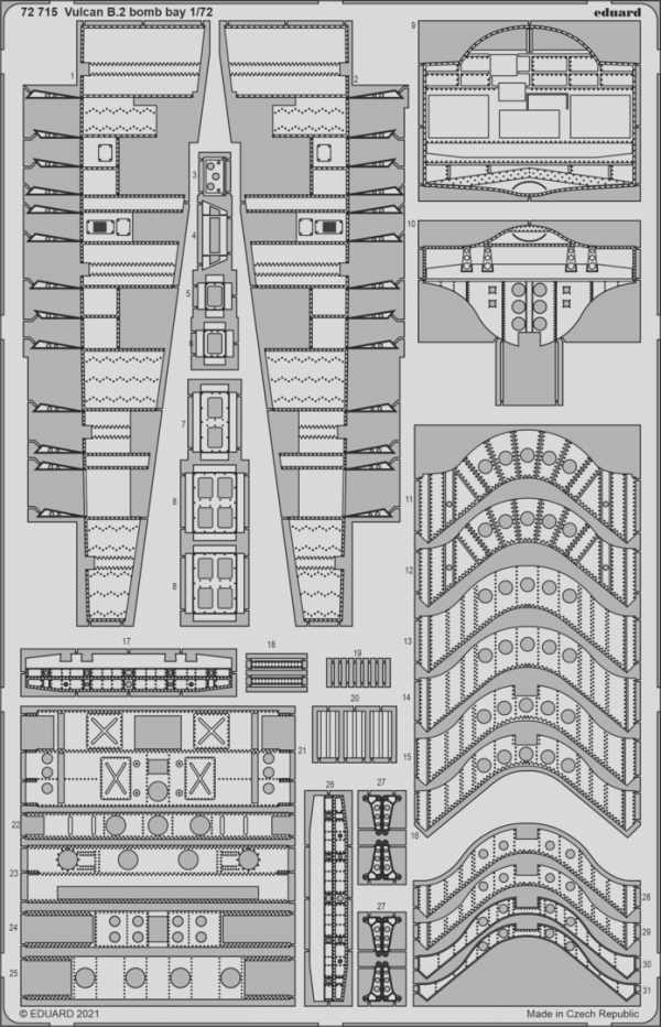 Eduard 72715 Vulcan B.2 bomb bay AIRFIX 1/72