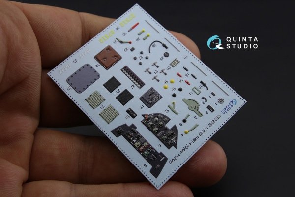 Quinta Studio QD32053 Bf 109E-4 3D-Printed &amp; coloured Interior on decal paper (for Cyber-hobby/Dragon kit) 1/32