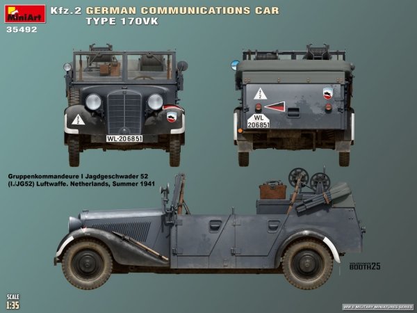 Mini Art 35492 Kfz.2 German Communications Car Type 170VK 1/35