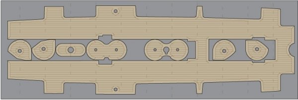 Pontos 35031WD1 SMS Emden/Dresden Wooden Deck set (1:350)