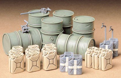 Tamiya 35186 German Fuel Drum Set (1:35)