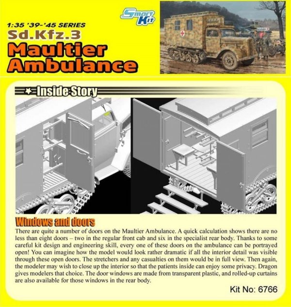 Dragon 6766 Sd.Kfz.3 Maultier Ambulance (1:35)