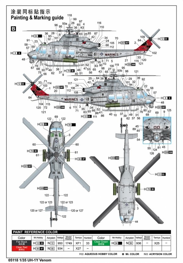 Trumpeter 05118 UH-1Y Venom 1/35