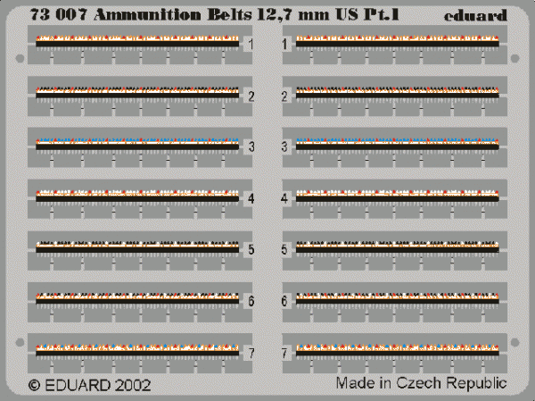 Eduard 73007 Ammunition Belts US Cal.0.50 1/72