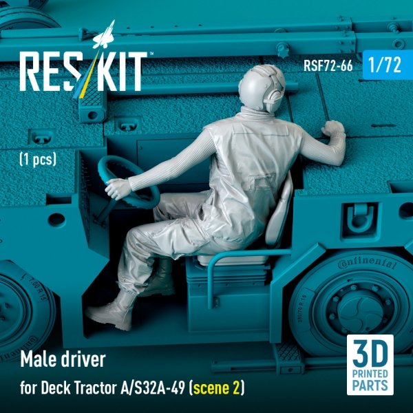 RESKIT RSF72-0066 Male driver for Deck Tractor A/S32A-49 (scene 2) (1 pcs) (3D Printed) 1/72