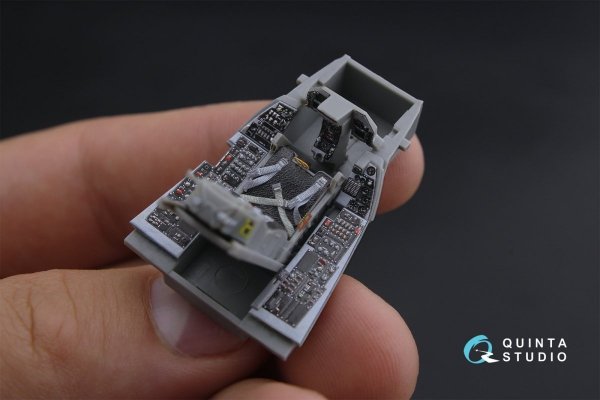 Quinta Studio QD48194 F-16С 3D-Printed &amp; coloured Interior on decal paper (for Kinetic kit) 1/48