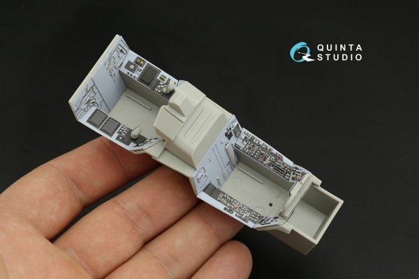 Quinta Studio QD32100 F/A-18F late / EA-18G 3D-Printed &amp; coloured Interior on decal paper (Trumpeter) 1/32