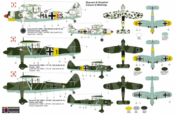 Kovozavody Prostejov KPM0336 Henschel Hs 126B-1 „Luftwaffe“ 1/72