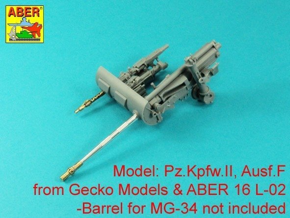 Aber 16L-23 Lufa do działka 2cm Kw.K. 30 do niemieckich czołgów Panzer II Sd.Kfz.121 / Barrel for 2 cm Kw.K. 30 for German Light Tanks Pz.Kpfw. II, Ausf. A-F (Sd.Kfz.121) 1/16