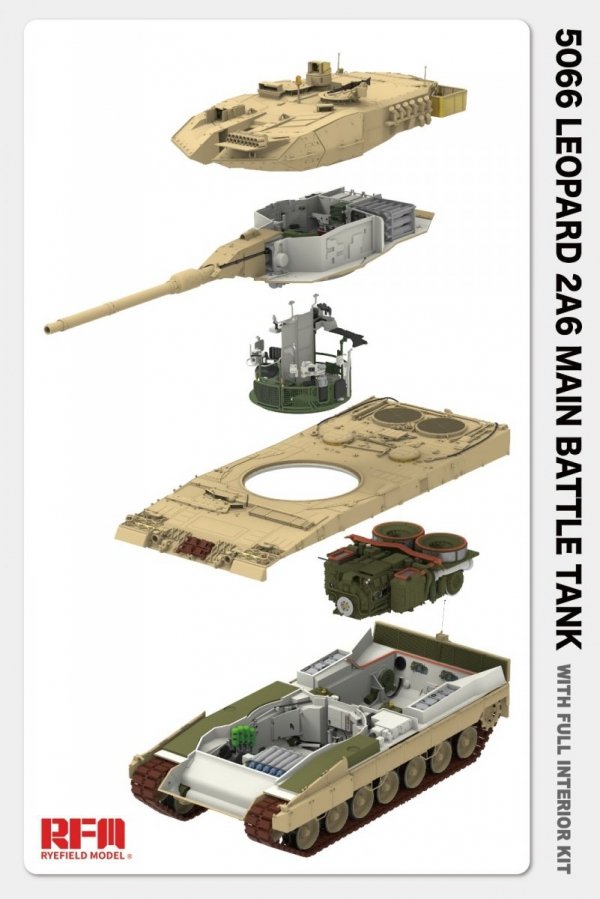 Rye Field Model 5066 Leopard 2 A6 - FULL INITERIOR 1/35