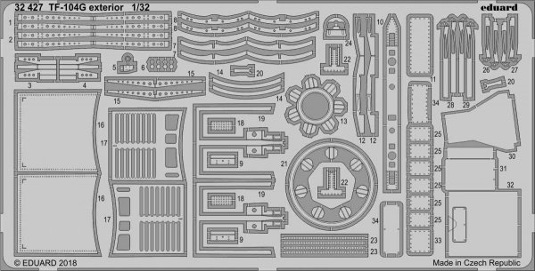 Eduard 32427 TF-104G exterior ITALERI 1/32