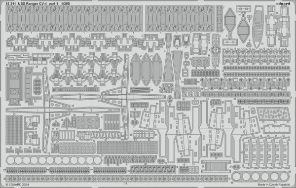 Eduard BIG5374 USS Ranger CV-4 TRUMPETER 1/350