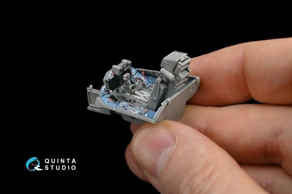Quinta Studio QD48057 Su-35S 3D-Printed &amp; coloured Interior on decal paper (for GWH kit) 1/48
