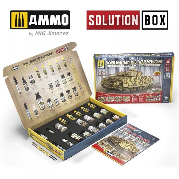 AMMO by Mig Jimenez 7727 SOLUTION BOX 21 – WWII German Mid-War Vehicles