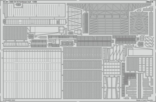 Eduard 53251 USS CV-10 Yorktown hull 1/350 TRUMPETER