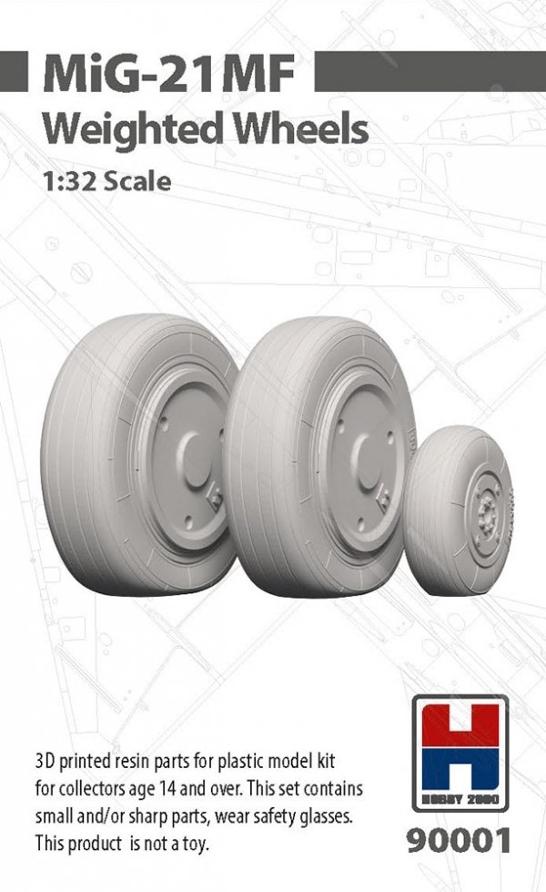 Hobby 2000 90001 MiG-21 MF Weighted Wheels 1/32