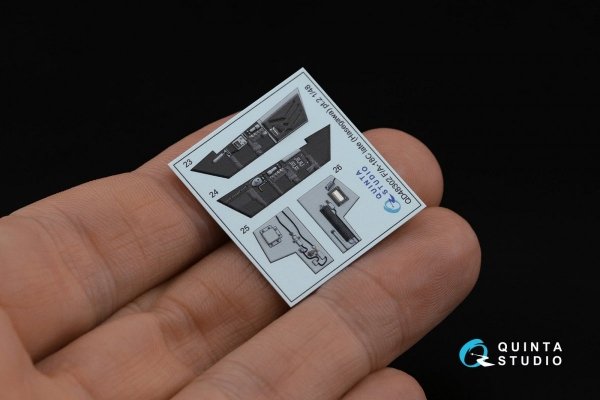 Quinta Studio QD48302 F/A-18C late 3D-Printed &amp; coloured Interior on decal paper (Hasegawa) 1/48